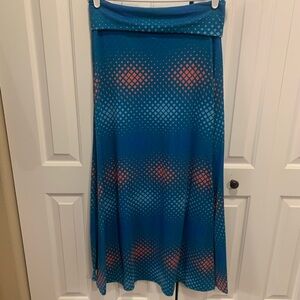 Lularoe Blue and Pink Maxi Skirt